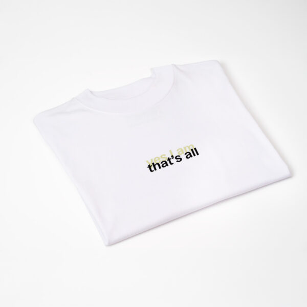 White oversized T-shirt, soft and textured