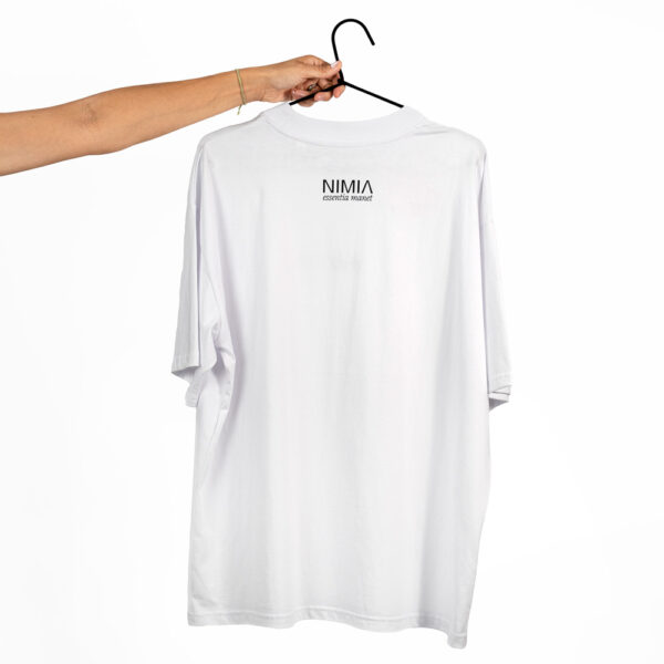 White oversized T-shirt, soft and textured