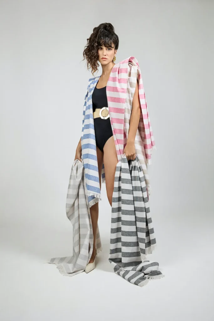 Cotton beach towels in different colors
